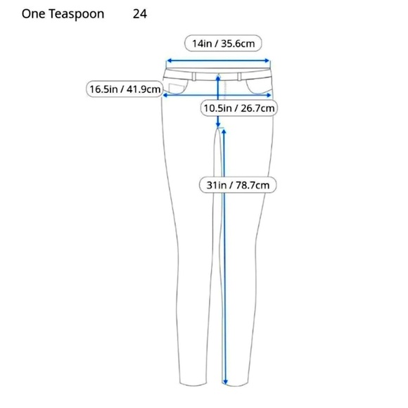 ❌SOLD❌ ONE TEASPOON Runaways Ultra Light Wash Skinny Leg Jeans - Size 24. - Picture 13 of 14